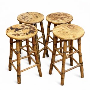 Taburetes de bambú eco artesanales para hostelería y eventos